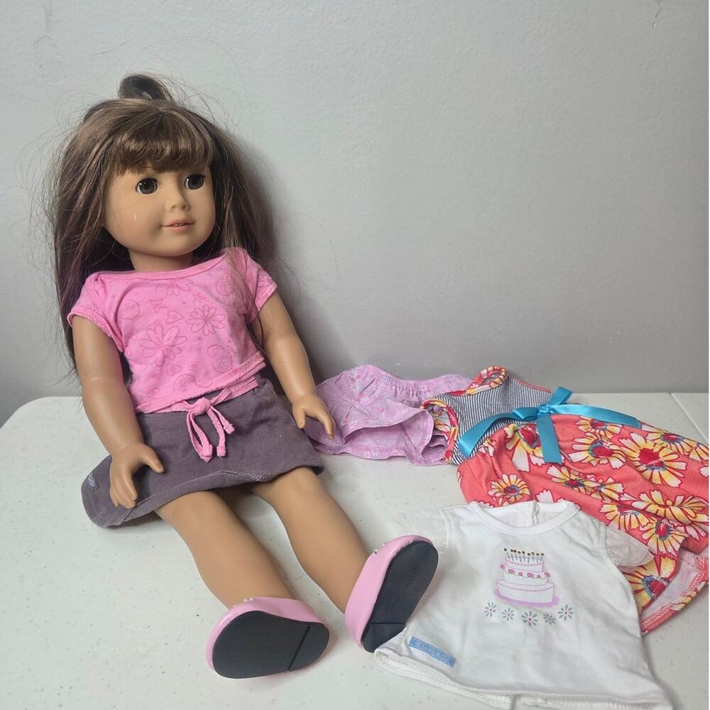 American Girl 18" Doll Just Like You JLY #13 Brown Hair Brown Eyes with Outfits